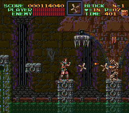 Super Castlevania 4 sur Super Nintendo - Niveau 8 : 지하 Super Castlevania 4 sur Super Nintendo - Niveau 8 : 지하