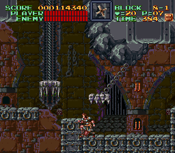 Super Castlevania 4 sur Super Nintendo - Niveau 8 : 지하 Super Castlevania 4 sur Super Nintendo - Niveau 8 : 지하