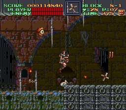 Super Castlevania 4 sur Super Nintendo - Niveau 8 : 지하 Super Castlevania 4 sur Super Nintendo - Niveau 8 : 지하