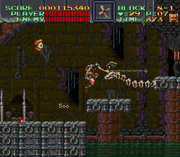 Super Castlevania 4 sur Super Nintendo - Niveau 8 : 지하 Super Castlevania 4 sur Super Nintendo - Niveau 8 : 지하