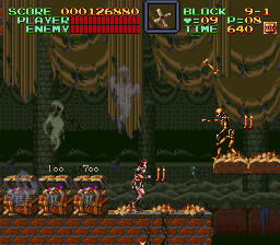 Super Castlevania 4 sur Super Nintendo - Niveau 9 : 보물고 Super Castlevania 4 sur Super Nintendo - Niveau 9 : 보물고