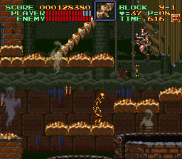 Super Castlevania 4 sur Super Nintendo - Niveau 9 : 보물고 Super Castlevania 4 sur Super Nintendo - Niveau 9 : 보물고