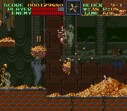 Super Castlevania 4 sur Super Nintendo - Niveau 9 : 보물고 Super Castlevania 4 sur Super Nintendo - Niveau 9 : 보물고