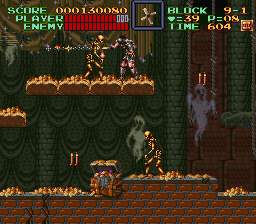 Super Castlevania 4 sur Super Nintendo - Niveau 9 : 보물고 Super Castlevania 4 sur Super Nintendo - Niveau 9 : 보물고