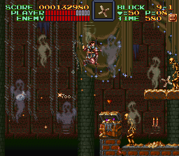 Super Castlevania 4 sur Super Nintendo - Niveau 9 : 보물고 Super Castlevania 4 sur Super Nintendo - Niveau 9 : 보물고