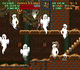 Super Castlevania 4 sur Super Nintendo - Niveau 9 : 보물고 Super Castlevania 4 sur Super Nintendo - Niveau 9 : 보물고