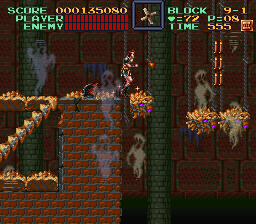 Super Castlevania 4 sur Super Nintendo - Niveau 9 : 보물고 Super Castlevania 4 sur Super Nintendo - Niveau 9 : 보물고