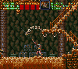 Super Castlevania 4 sur Super Nintendo - Niveau 9 : 보물고 Super Castlevania 4 sur Super Nintendo - Niveau 9 : 보물고