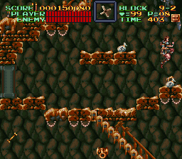 Super Castlevania 4 sur Super Nintendo - Niveau 9 : 보물고 Super Castlevania 4 sur Super Nintendo - Niveau 9 : 보물고