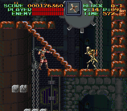 Super Castlevania 4 sur Super Nintendo - Niveau 10 : 시계탑