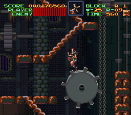Super Castlevania 4 sur Super Nintendo - Niveau 10 : 시계탑