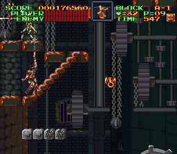 Super Castlevania 4 sur Super Nintendo - Niveau 10 : 시계탑