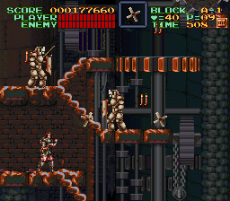 Super Castlevania 4 sur Super Nintendo - Niveau 10 : 시계탑