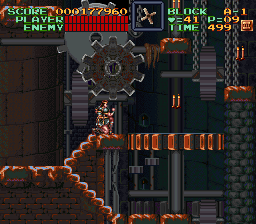 Super Castlevania 4 sur Super Nintendo - Niveau 10 : 시계탑