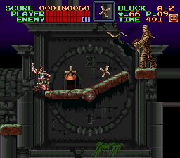 Super Castlevania 4 sur Super Nintendo - Niveau 10 : 시계탑