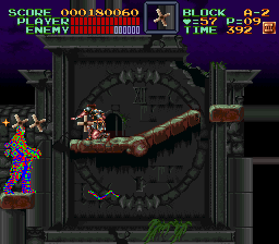 Super Castlevania 4 sur Super Nintendo - Niveau 10 : 시계탑
