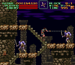 Super Castlevania 4 sur Super Nintendo - Niveau 11 : 지하 감옥 Super Castlevania 4 sur Super Nintendo - Niveau 11 : 지하 감옥