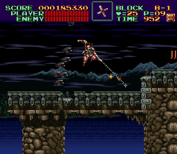 Super Castlevania 4 sur Super Nintendo - Niveau 11 : 지하 감옥 Super Castlevania 4 sur Super Nintendo - Niveau 11 : 지하 감옥