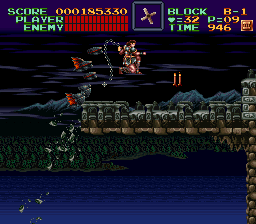 Super Castlevania 4 sur Super Nintendo - Niveau 11 : 지하 감옥 Super Castlevania 4 sur Super Nintendo - Niveau 11 : 지하 감옥
