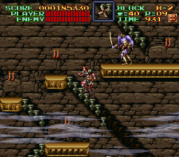 Super Castlevania 4 sur Super Nintendo - Niveau 11 : 지하 감옥 Super Castlevania 4 sur Super Nintendo - Niveau 11 : 지하 감옥
