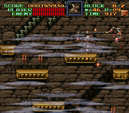 Super Castlevania 4 sur Super Nintendo - Niveau 11 : 지하 감옥 Super Castlevania 4 sur Super Nintendo - Niveau 11 : 지하 감옥