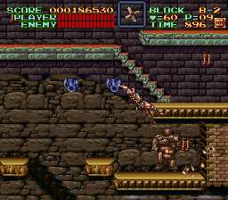 Super Castlevania 4 sur Super Nintendo - Niveau 11 : 지하 감옥 Super Castlevania 4 sur Super Nintendo - Niveau 11 : 지하 감옥
