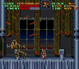 Super Castlevania 4 sur Super Nintendo - Niveau 11 : 지하 감옥 Super Castlevania 4 sur Super Nintendo - Niveau 11 : 지하 감옥