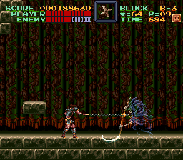 Super Castlevania 4 sur Super Nintendo - Niveau 11 : 지하 감옥 Super Castlevania 4 sur Super Nintendo - Niveau 11 : 지하 감옥
