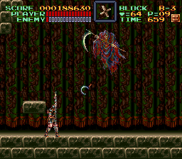 Super Castlevania 4 sur Super Nintendo - Niveau 11 : 지하 감옥 Super Castlevania 4 sur Super Nintendo - Niveau 11 : 지하 감옥