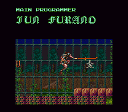 메인 프로그래머 : Jun Furano (Masahiro Ueno) Super Castlevania 4 sur Super Nintendo - 에필로그 - 엔딩 - 크레딧