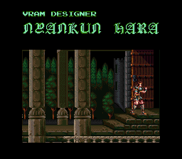 VRAM 디자이너 : Nyankun Hara Super Castlevania 4 sur Super Nintendo - 에필로그 - 엔딩 - 크레딧