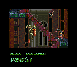 오브젝트 디자이너 : Pechi Super Castlevania 4 sur Super Nintendo - 에필로그 - 엔딩 - 크레딧