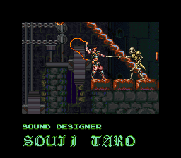 사운드 디자이너 : Souji Taro (Taro Kudo) Super Castlevania 4 sur Super Nintendo - 에필로그 - 엔딩 - 크레딧