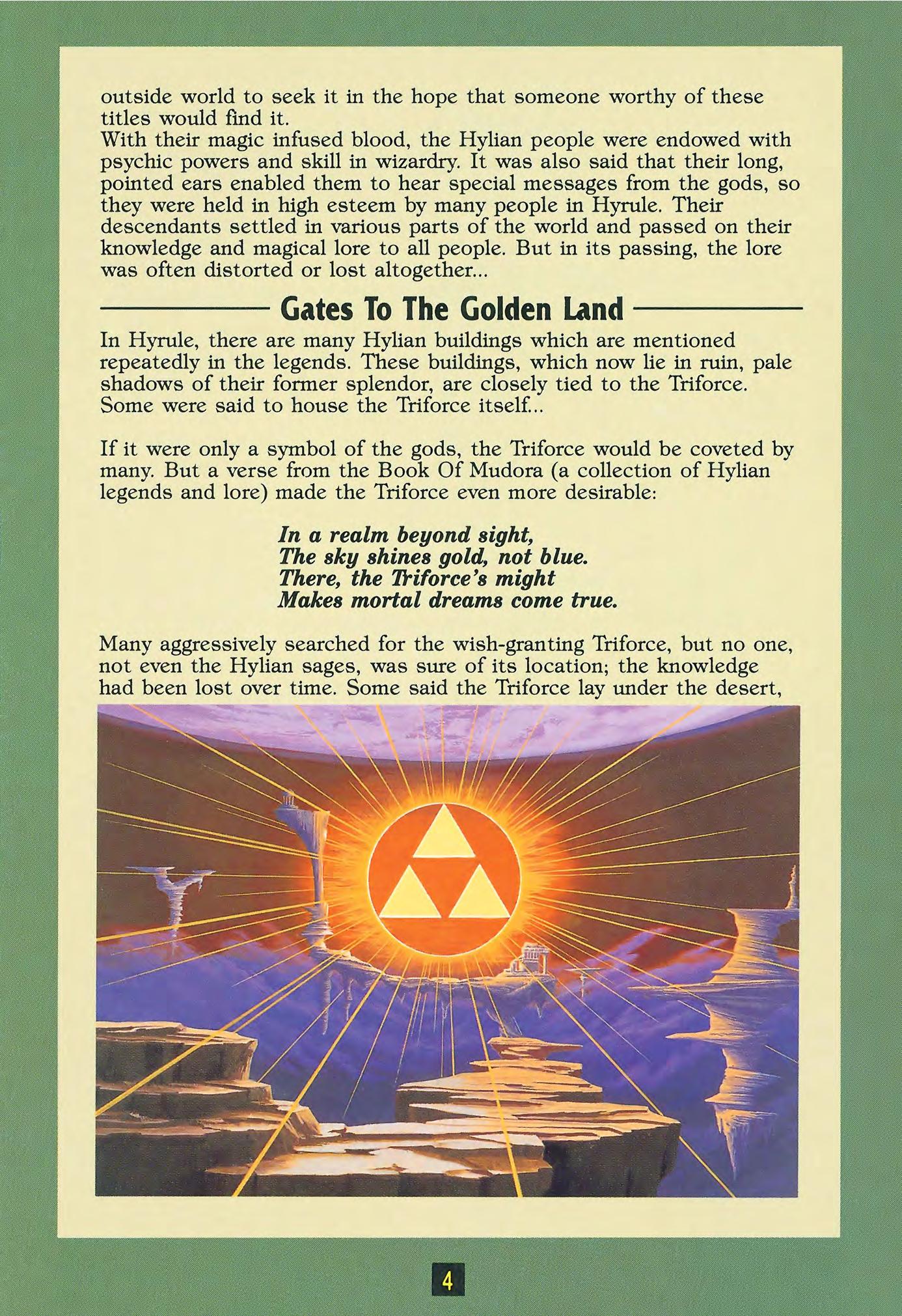 Zelda 3 - A Link To The Past sur Super Nes : La notice