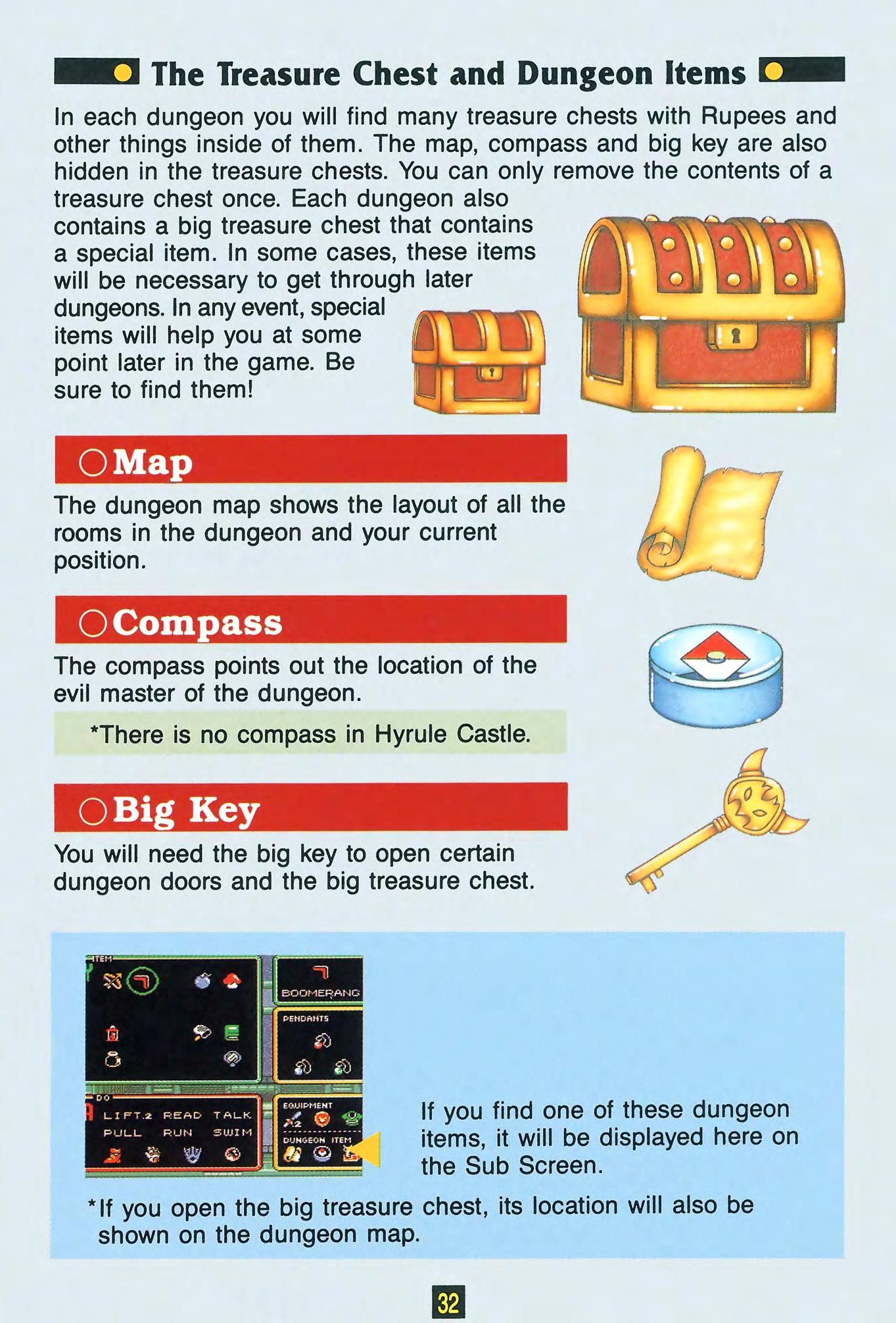 Zelda 3 - A Link To The Past sur Super Nes : La notice