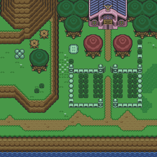 Zelda 3 ALTTP Super Nes : Carte du monde de lumière de Zelda III A Link To The Past sur Snes Mini et Game Boy Advance