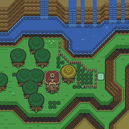 Zelda 3 ALTTP Super Nes : Carte du monde de lumière de Zelda III A Link To The Past sur Snes Mini et Game Boy Advance