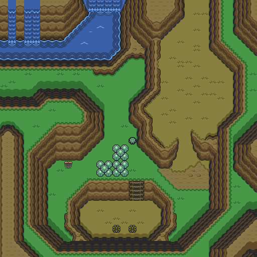 Zelda 3 ALTTP Super Nes : Carte du monde de lumière de Zelda III A Link To The Past sur Snes Mini et Game Boy Advance