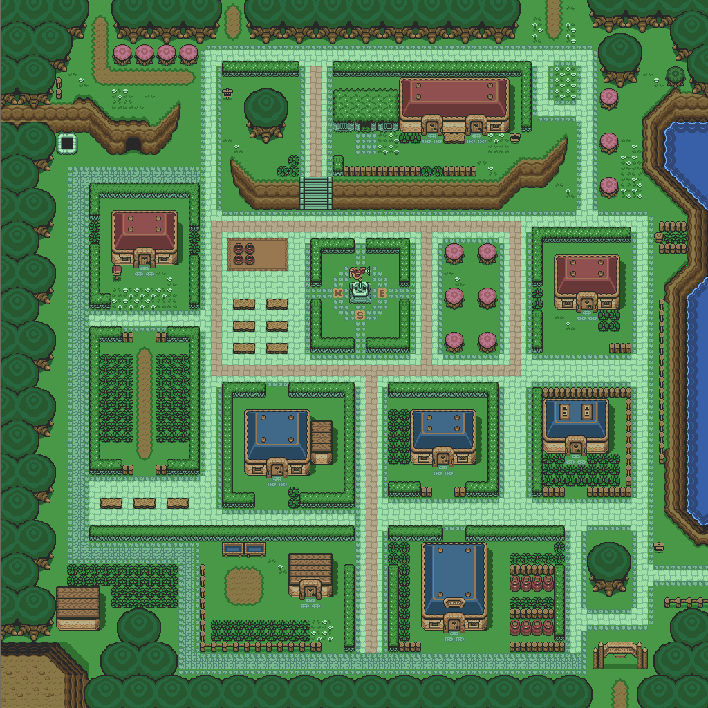 Zelda 3 ALTTP Super Nes : Carte du monde de lumière de Zelda III A Link To The Past sur Snes Mini et Game Boy Advance