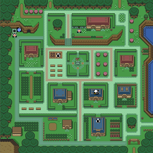 Zelda 3 ALTTP Super Nes : Carte du monde de lumière de Zelda III A Link To The Past sur Snes Mini et Game Boy Advance