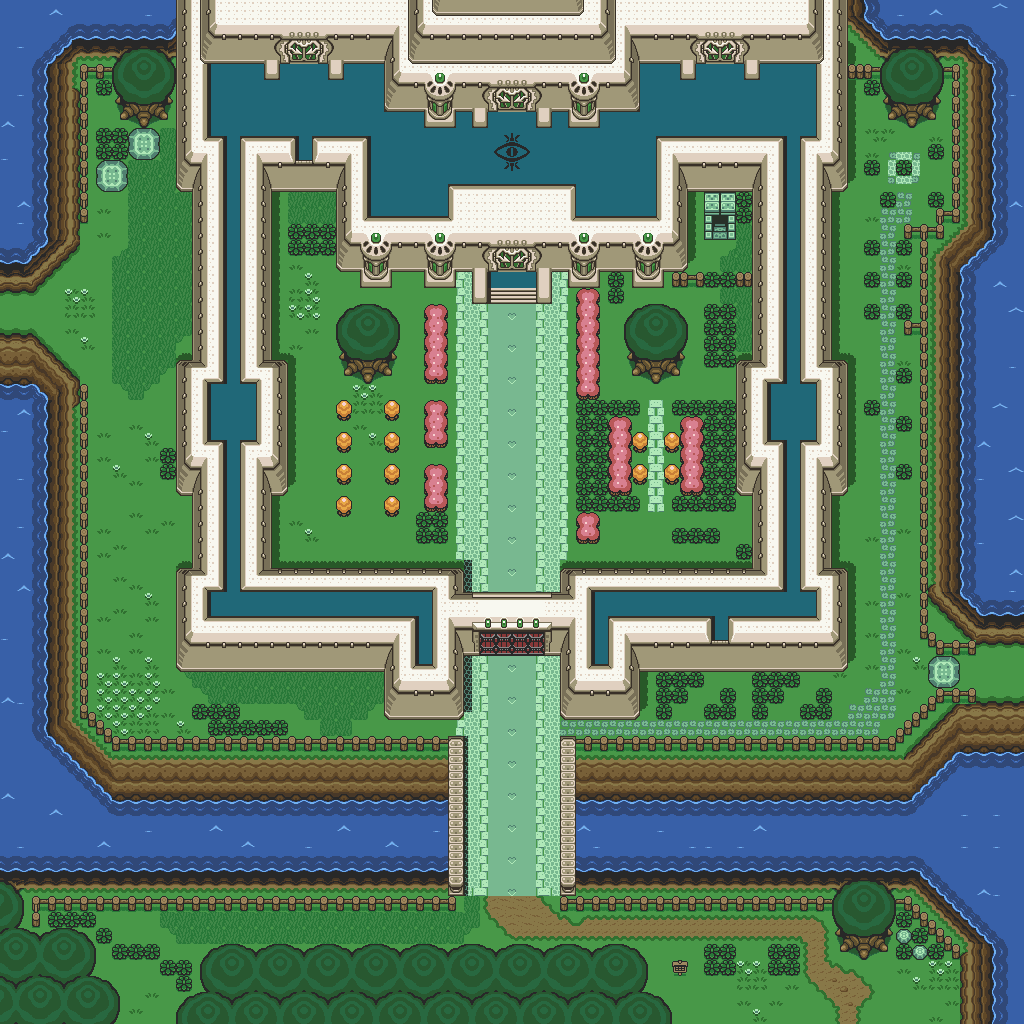 Zelda 3 ALTTP Super Nes : Carte du monde de lumière de Zelda III A Link To The Past sur Snes Mini et Game Boy Advance
