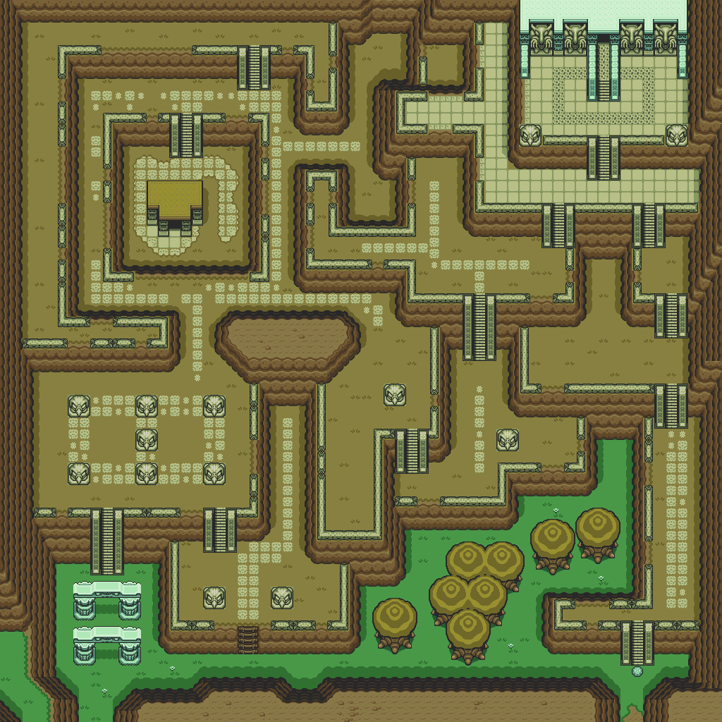 Zelda 3 ALTTP Super Nes : Carte du monde de lumière de Zelda III A Link To The Past sur Snes Mini et Game Boy Advance