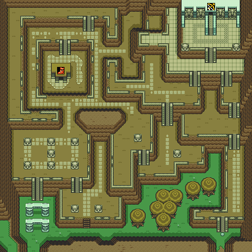 Zelda 3 ALTTP Super Nes : Carte du monde de lumière de Zelda III A Link To The Past sur Snes Mini et Game Boy Advance