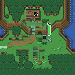 Zelda 3 ALTTP Super Nes : Carte du monde de lumière de Zelda III A Link To The Past sur Snes Mini et Game Boy Advance