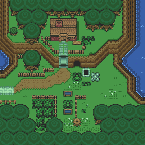 Zelda 3 ALTTP Super Nes : Carte du monde de lumière de Zelda III A Link To The Past sur Snes Mini et Game Boy Advance