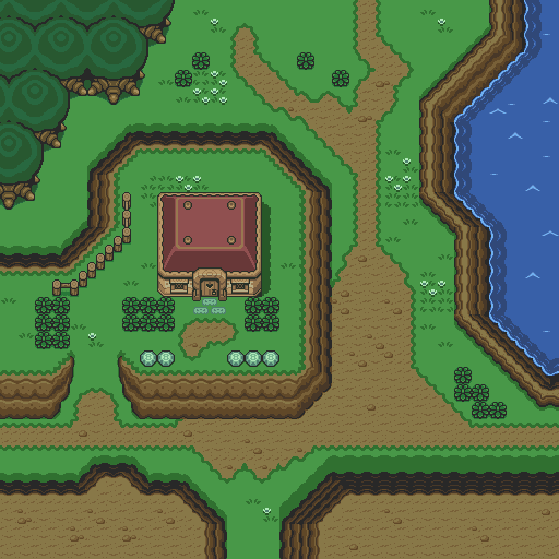 Zelda 3 ALTTP Super Nes : Carte du monde de lumière de Zelda III A Link To The Past sur Snes Mini et Game Boy Advance