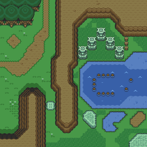 Zelda 3 ALTTP Super Nes : Carte du monde de lumière de Zelda III A Link To The Past sur Snes Mini et Game Boy Advance