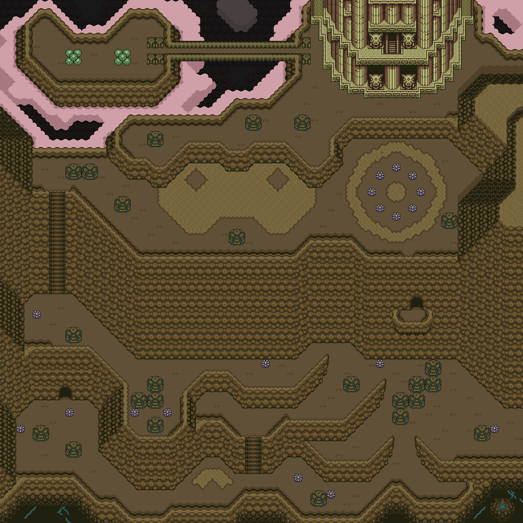 Zelda 3 ALTTP Super Nes : Carte du monde de lumière de Zelda III A Link To The Past sur Snes Mini et Game Boy Advance