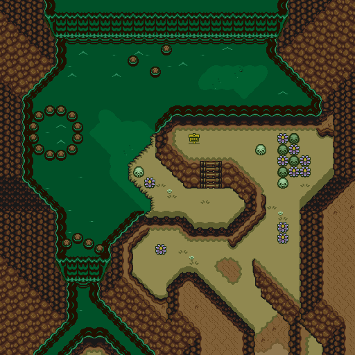Zelda 3 ALTTP Super Nes : Carte du monde de lumière de Zelda III A Link To The Past sur Snes Mini et Game Boy Advance