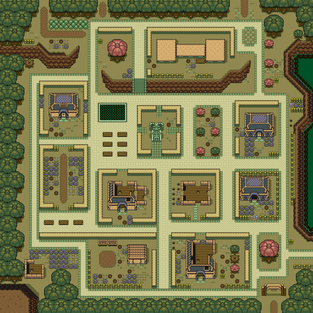 Zelda 3 ALTTP Super Nes : Carte du monde de lumière de Zelda III A Link To The Past sur Snes Mini et Game Boy Advance